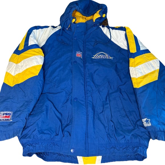 Vintage 90s STARTER Pro Line Authentic St. Louis Rams NFL Jacket - Picture 1 of 14